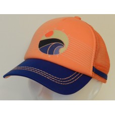 Roxy Mujer Trucker Orange/Blue Snapback Cap Hat  Beach Surf Adjustable OSFM  eb-72753568